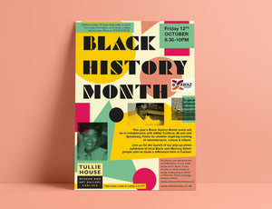 Black History Month Event Poster Design Graphics